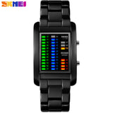 SKMEI 2017 New popular Brand Men luxury creative Watches digital LED display 50M waterproof Wristwatches quality alloy band