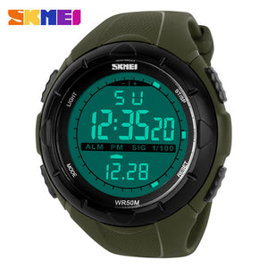 Men Sports Watches 50m Waterproof SKMEI Brand LED Digital Watch Men Women Swim Climbing Outdoor Casual Military Wristwatch